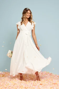 Discount Wynter Maxi Dress in White Chiffon Dresses|Party