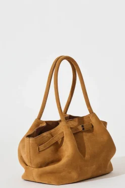Sale Yuna Tote Bag in Tan Suedette Bags