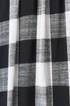 Fashion Zara Midi Smock Dress In Black With White Gingham Dresses|Casual