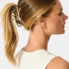 New Zia Large Bow Hair Claw in Silver Hair Accessories