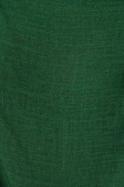 Best Zita Off Shoulder Top in Emerald Cotton Linen Tops|Casual